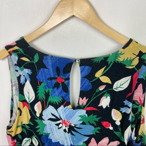 Anthropologie Deletta Florascura‎ V-Neck Layered Blouse Bright Size Large Boho L - Picture 6 of 11